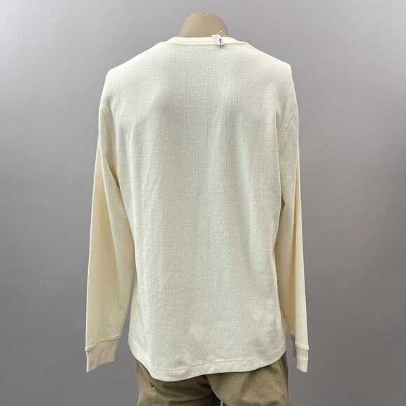 NWT Madewell Textured Long Sleeve Henley Tee Lighthouse Men's Size Medium - Picture 10 of 16